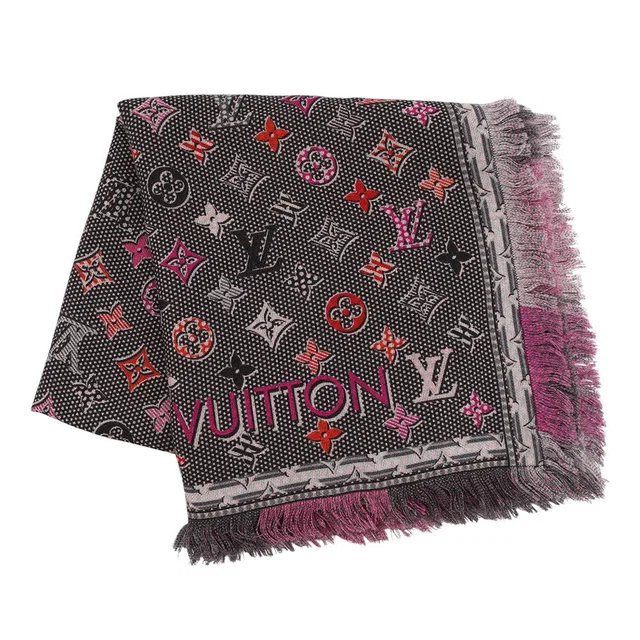 Louis Vuitton Pop Monogram Stole MulticolorM71400 Wool100% from GALLERY RARE