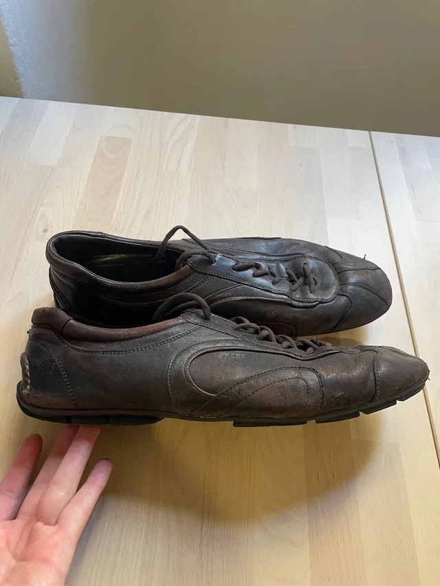 Prada Montecarlo Sneaker in Brown, Men's (Size 12) in brown|red from Grailed