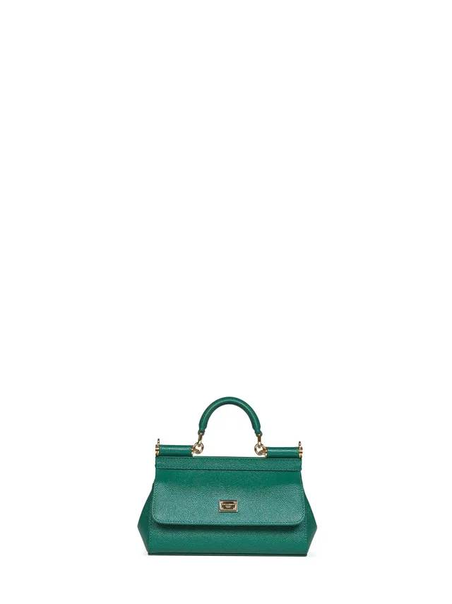 Dolce & Gabbana Sicily Top Handle Bag — Green Calf Leather in Green Calfskin from HEWI