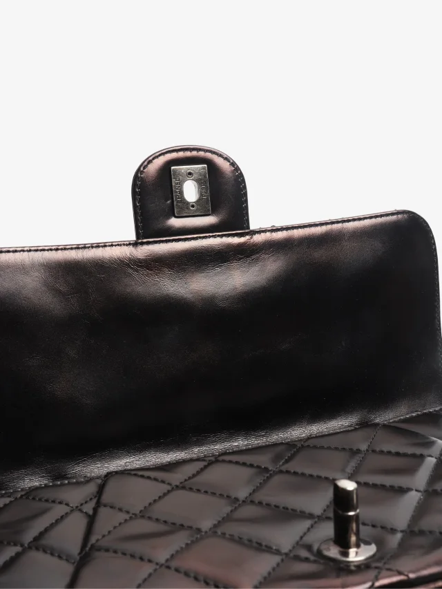Chanel Black 2015 lambskin quilted flap bag in Black Lambskin from Sign of the Times, photo 6 of 7
