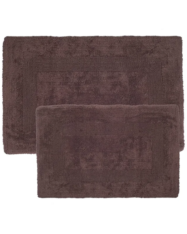 Lavish Home 2Pc Cotton Plush Bathroom Mat Rug Set, image 1 of 1 from Rue La La
