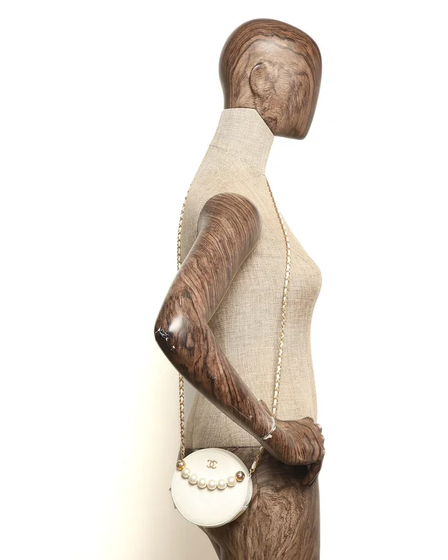 Chanel CC Pearl Round Clutch Bag in Leather from A Retro Tale, photo 9 of 9