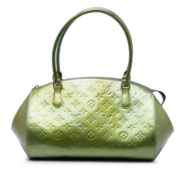 Green Louis Vuitton Monogram Vernis Sherwood PM Shoulder Bag in Green Leather from Designer Revival