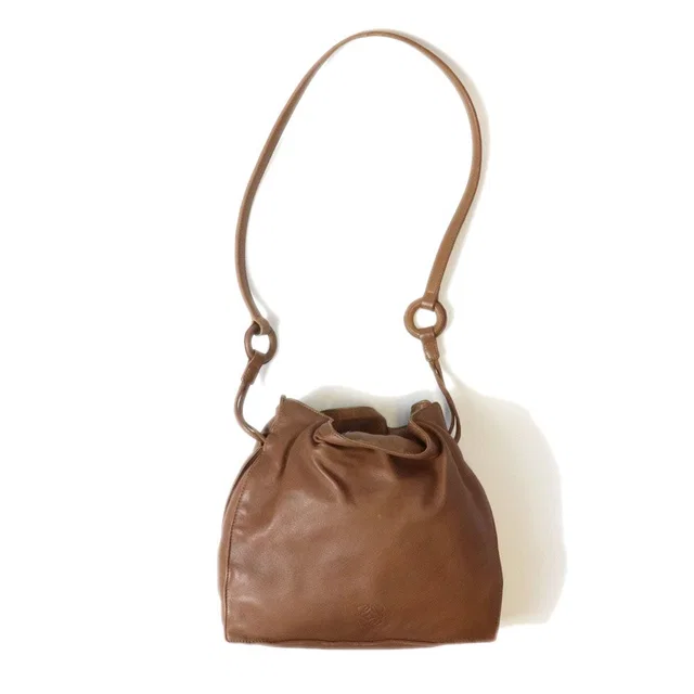 Loewe Flamenco Shoulder Bag Nappa Leather Brown in Brown Nappa leather from The Reluxe