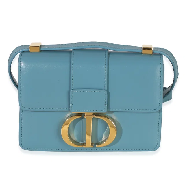 Dior Blue Calfskin 30 Montaigne Micro Bag in Blue Calfskin from myGemma