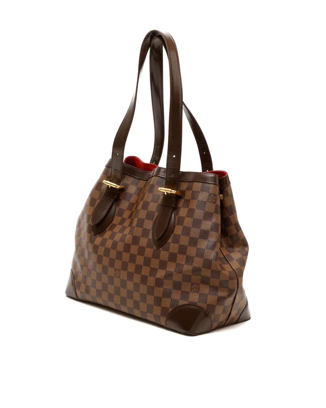 Louis Vuitton Damier Ebene Hampstead MM Bag in Brown Canvas from A Retro Tale, photo 3 of 9
