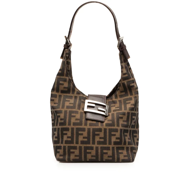 Brown Fendi Zucca Canvas Shoulder Bag in Brown Canvas from Designer Revival, photo 1 of 1
