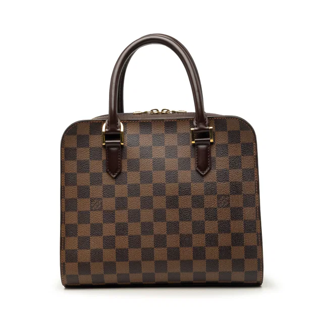 Brown Louis Vuitton Damier Ebene Triana Handbag in Brown Canvas from Designer Revival
