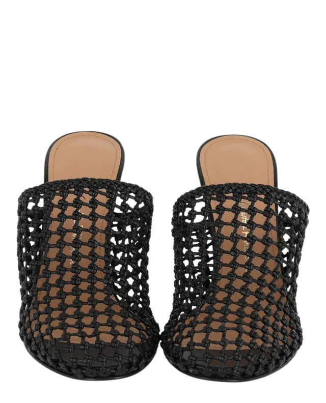Salvatore Ferragamo Ellas X5 Caged Mules in black, photo 5 of 6 from ShopSimon