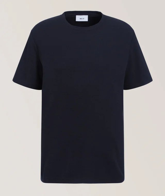 NN07 Clive Cotton-Modal Crewneck T-Shirt in Blue Cotton & Cotton Blends from Harry Rosen, photo 1 of 1