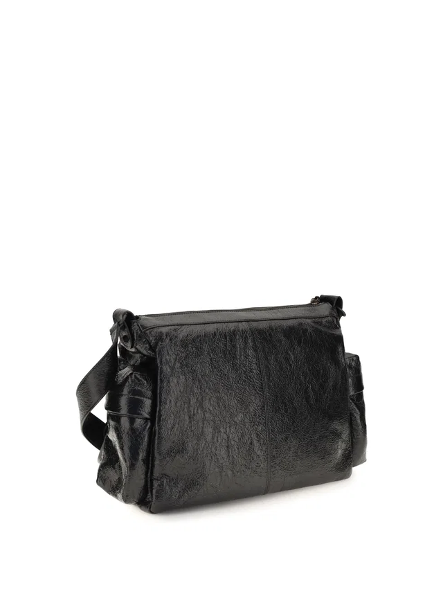 Balenciaga Le City Shoulder Bag — Black Lambskin in Black Lambskin from HEWI