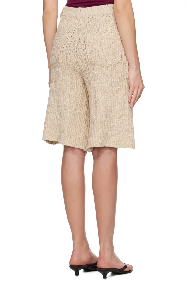 Aya Muse Beige Cae Shorts, photo 3 of 4 from SSENSE