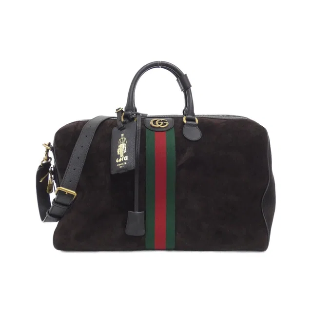 Gucci Boston Bag Travel Bags Brown in Brown Suede from The Reluxe