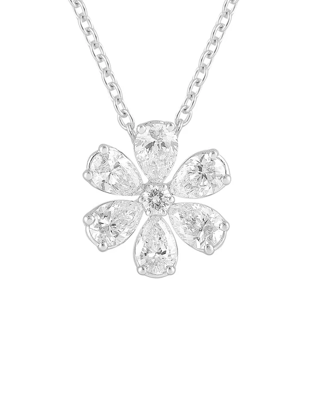 Lab Grown Diamonds Silver 0.93 ct. tw. Lab-Grown Diamond Pendant, image 1 of 1 from Gilt