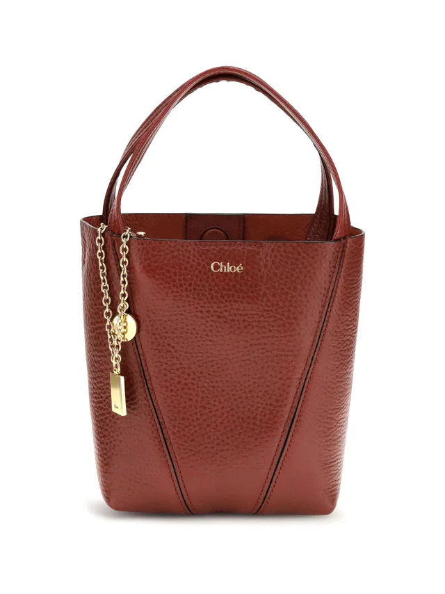 Chloé Spin Shoulder Bag — Red Calf Leather Bos Taurus in Red Calfskin from HEWI