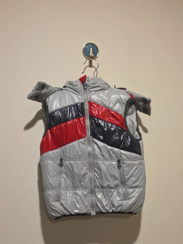 Diesel Red And Grey Down Vest - Size 6 Years With Detachable Hood 6 Year in red|purple|blue from Poshmark