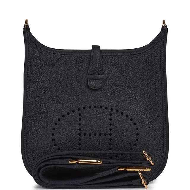 Hermès Evelyne 23 Caban Clemence Gold Hardware in Clemence leather from Madison Avenue Couture