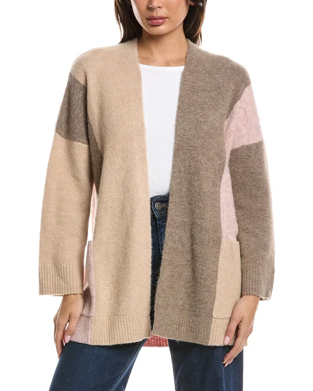 Forte Cashmere Lofty Colorblock Alpaca-Blend Cardigan, image 1 of 1 from Rue La La
