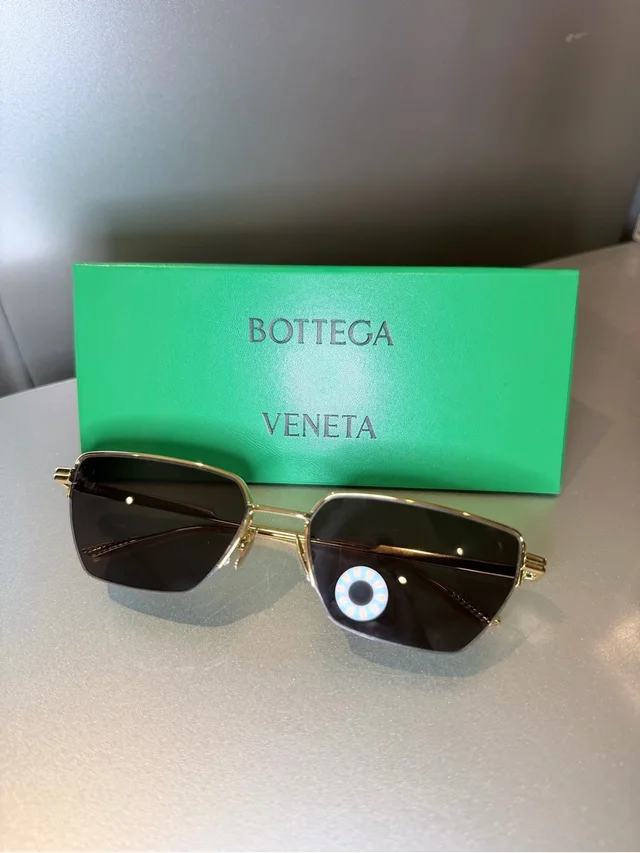 Bottega Veneta Gold Frame Brown/Black Lens Women's Sunglasses in black|gold from Poshmark