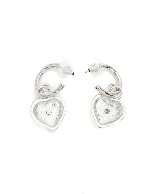 Chanel Coco Mark Heart Rhinestone Earrings from A Retro Tale, photo 2 of 2