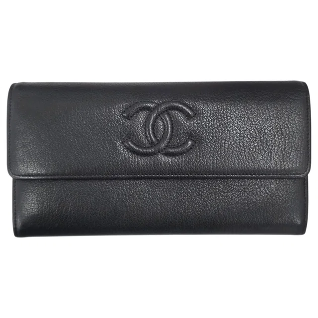 Chanel Bifold Wallet Black in Black Leather from The Reluxe