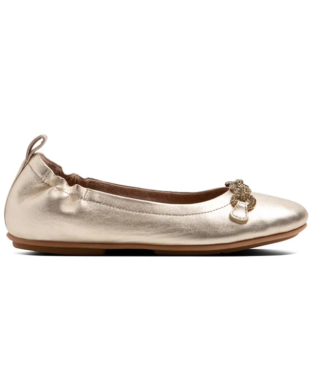 FitFlop Allegro Metallic Leather Flat, image 1 of 1 from Rue La La