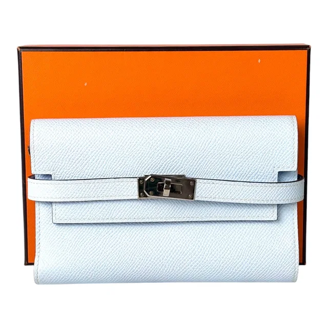 Hermès Kelly Fold Wallet Blue Pale in Blue from Luxury Promise