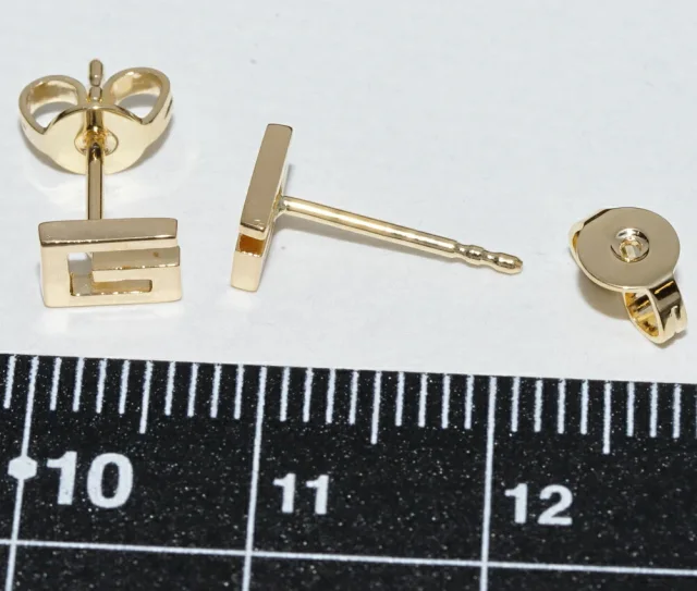 Gucci G Logo Au750 Earrings in Gold 18K Yellow Gold (Au750) from LuxUness, photo 2 of 3
