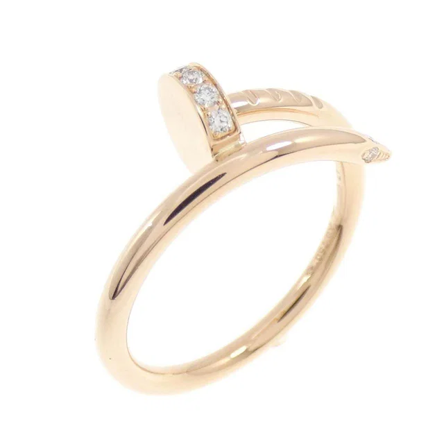 Cartier Juste Un Clou 18K Pink Gold Diamond Ring Size 47 in Pink from LuxUness