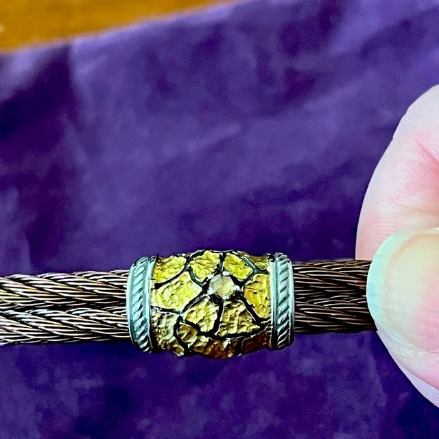Charriol 18k Yellow Gold & Bronze Stainless With Diamond Bracelet in red|brown|gold from Poshmark