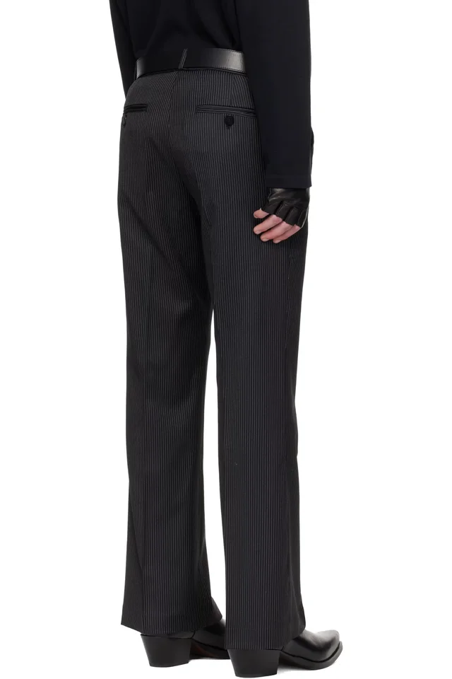 Ernest W. Baker Black Loose Fit Flare Trousers, photo 3 of 5 from SSENSE