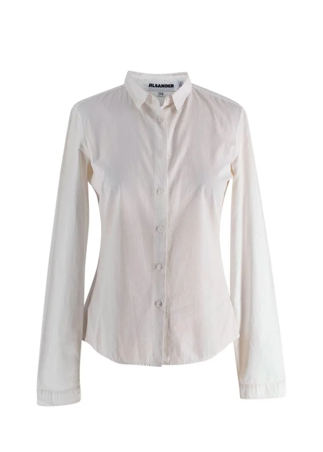 Jil Sander White Long Sleeve Shirt in White from HEWI