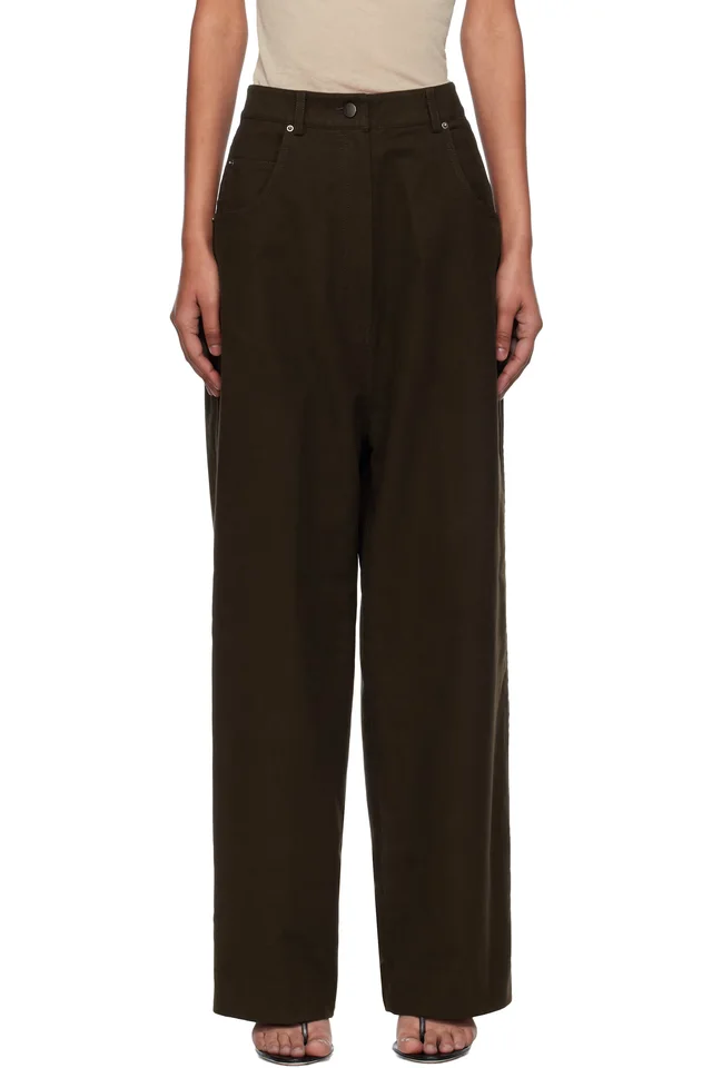 GIA STUDIOS Brown Grace Trousers, image 1 of 1 from SSENSE
