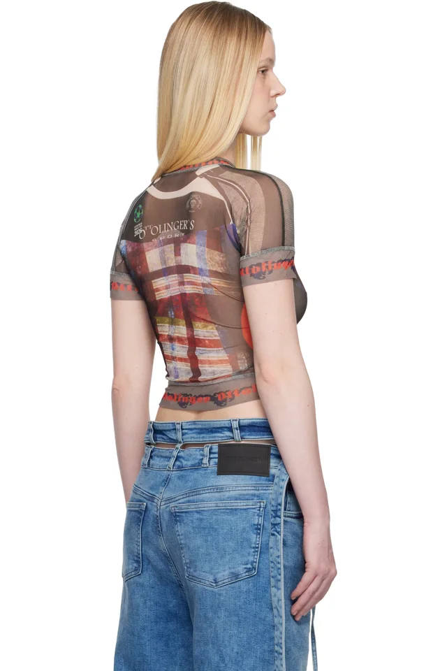 Ottolinger Multicolor Mesh T-shirt, photo 3 of 4 from SSENSE