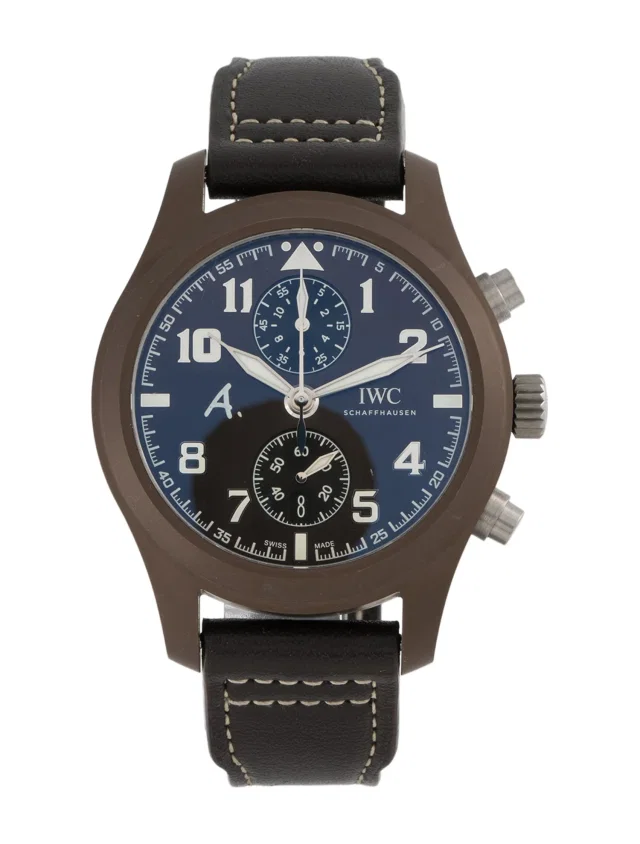 IWC Pilot's Chronograph Edition "The Last Flight" Watch in multicolor Leather from The RealReal