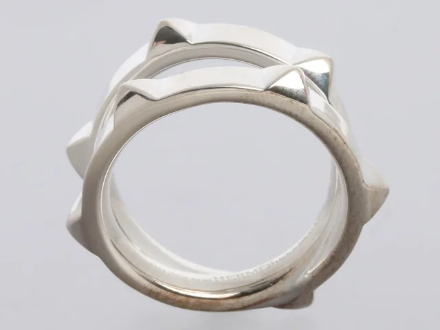 Hermès Sterling Silver Clou d’H Ring in Silver from Ann's Fabulous Finds, photo 1 of 1