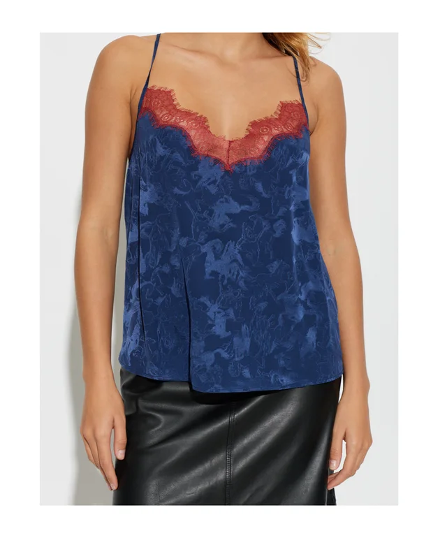 Zadig & Voltaire Cespa Lace-Trim Camisole Top, image 1 of 1 from SENSER