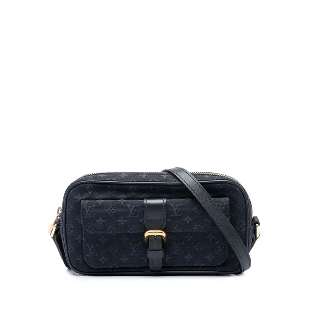 Blue Louis Vuitton Monogram Mini Lin Juliette MM Crossbody Bag in Blue Canvas from Designer Revival
