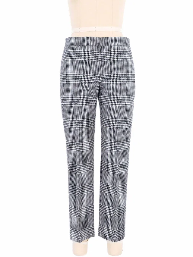 Alexander McQueen Checkered Houndstooth Trousers from Arcade Vintage