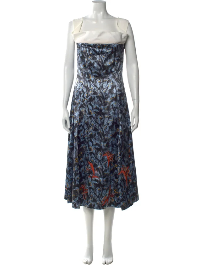 Dior Silk Long Dress in blue Silk from The RealReal