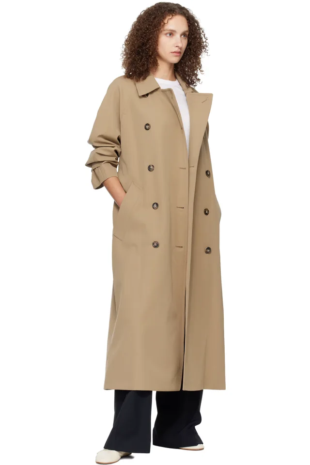 A.P.C. Beige Belted Trench Coat, photo 4 of 4 from SSENSE