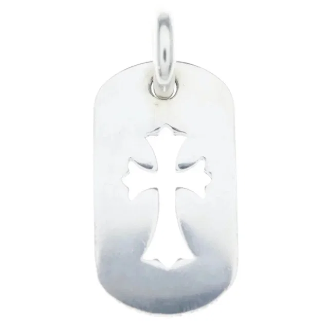 Chrome Hearts D Tag Cutout Cross Dog Tag Pendant in multicolor from Grailed