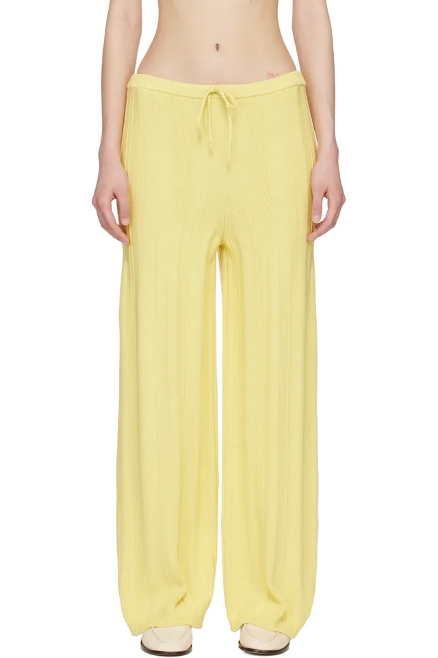 B.B. Wallace Yellow Crewdson Lounge Pants, image 1 of 1 from SSENSE