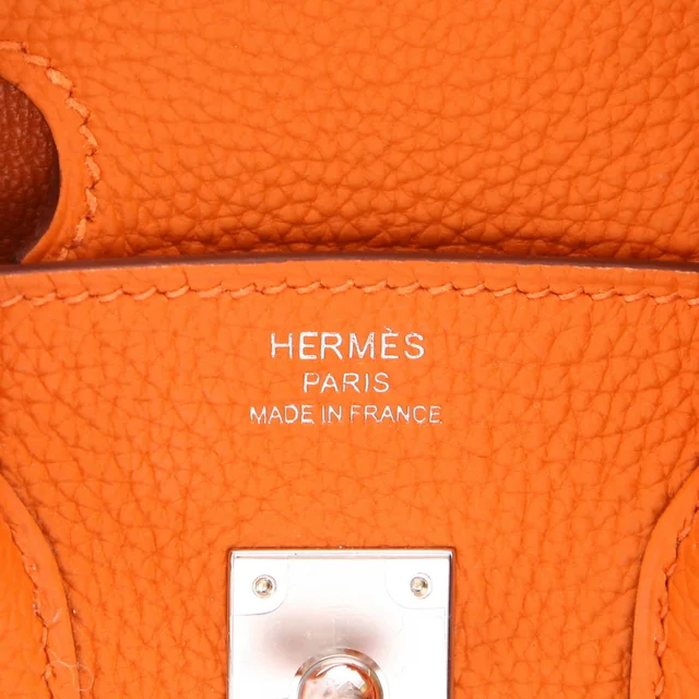 Hermès Birkin handbag, 25 cm, in Orange Togo leather in Orange Togo leather from Collector Square, photo 4 of 4