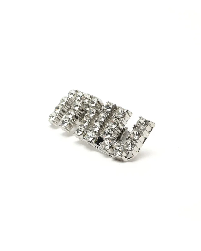Miu Miu Logo Rhinestone Hair Clip from A Retro Tale, photo 4 of 4