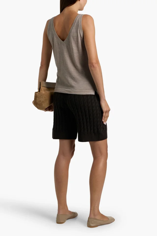 Toteme Cable-Knit Wool and Cashmere-Blend Shorts, photo 3 of 4 from THE OUTNET