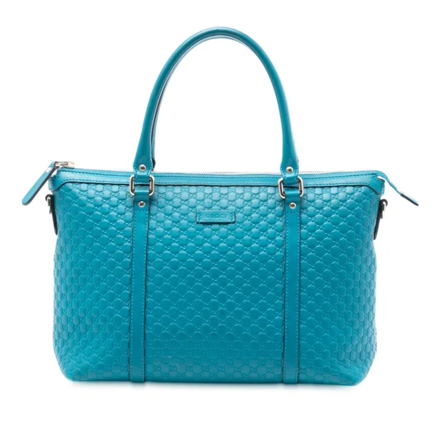 Blue Gucci Small Microguccissima Joy Satchel in Blue Leather from Designer Revival, photo 1 of 1