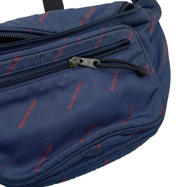Balenciaga Explorer Belt Pack Crossbody Bag Navy/Red482389 Nylon in Navy Nylon from GALLERY RARE, photo 9 of 19