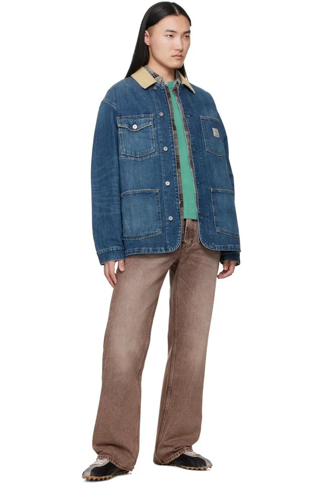 Carhartt Work In Progress Blue Warren Denim Chore Coat, photo 4 of 4 from SSENSE
