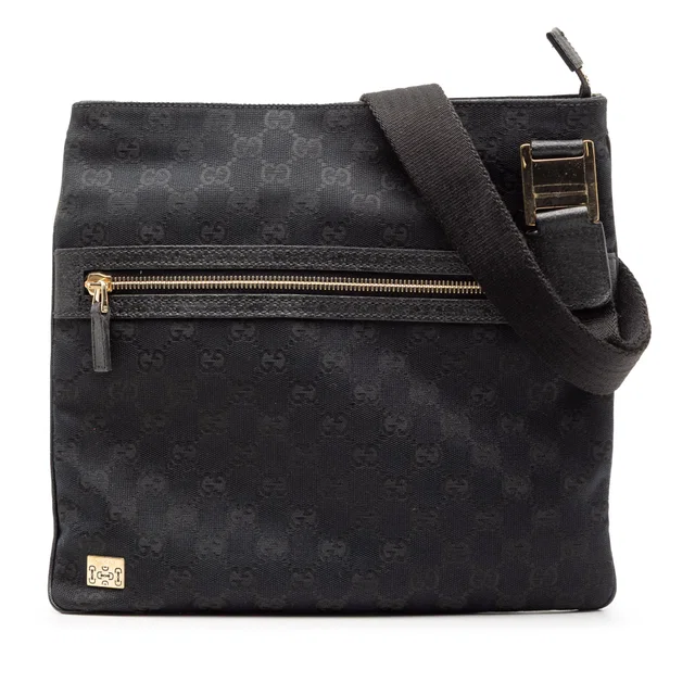 Black Gucci GG Canvas Pop Crossbody in Black Canvas from Designer Revival